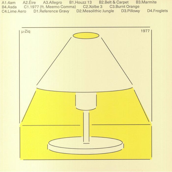 µ-Ziq – 1977 (2xLP, Yellow, Balmat, 2024) Front Cover