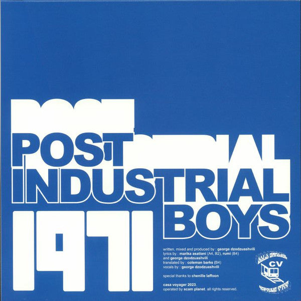 Post Industrial Boys – 1971 (LP, Casa Voyager, 2024) Back Cover