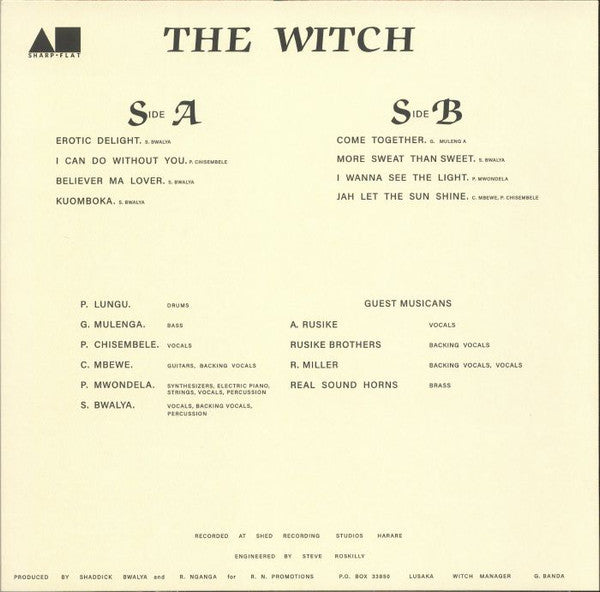 The Witch – Kuomboka (LP, Sharp-Flat Records, 2024) Back Cover
