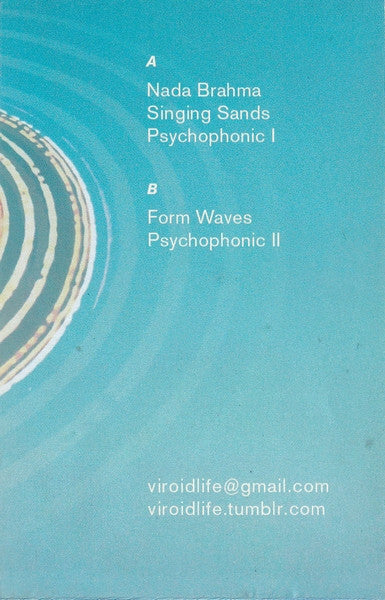 Venn Rain – Cymatic Cymbols (Cassette, SicSic, 2012) Back Cover