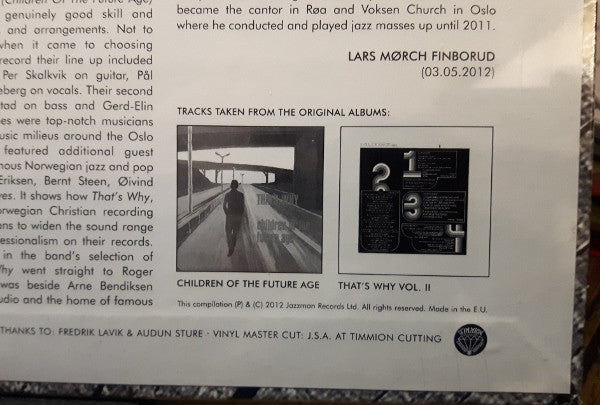 That's Why – That's Why (LP, Jazzman, 2012) Image 5