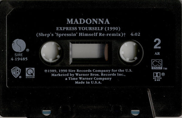 Madonna : Justify My Love (Cass, Single, AR,)