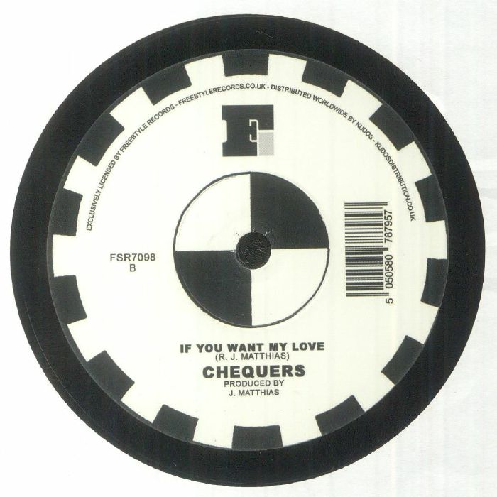 The Chequers – Hard Times (7", Freestyle Records, 2023) Back Cover