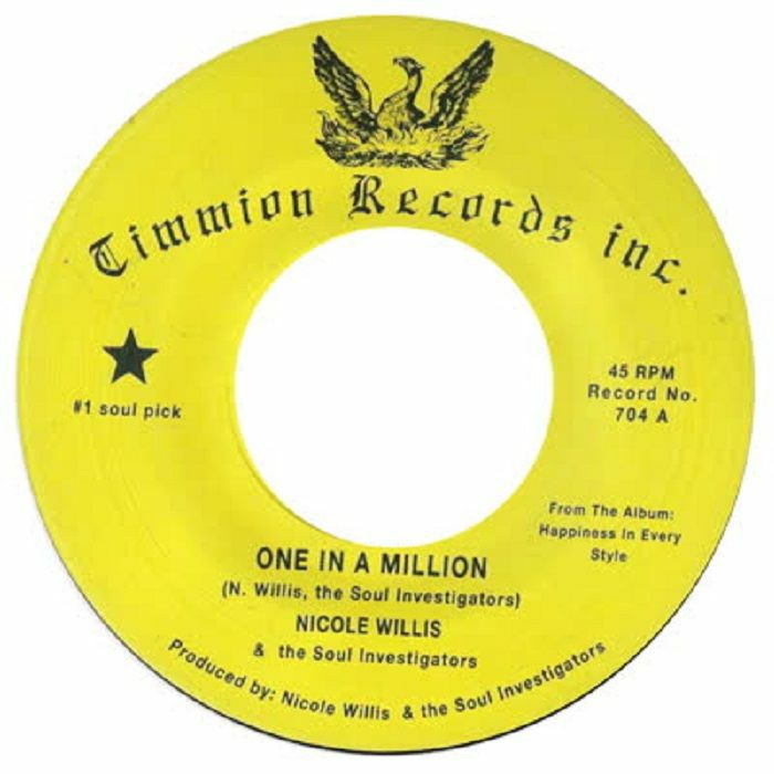 Nicole Willis The Soul Investigators – One In A Million (7", Transparent cream, Timmion Records, 2022) Front Cover