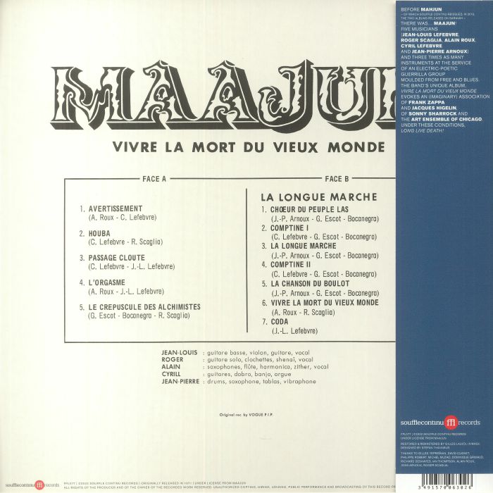 Maajun - Vivre La Mort Du Vieux Monde (LP)