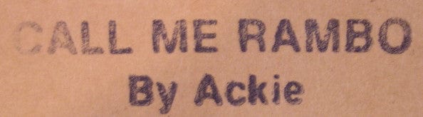 Ackie Chesse Roots – Call Me Rambo / Rambo Gun Salute (12", Basic Replay, 2004) Image 3