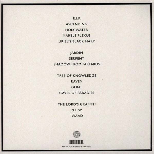 Actress – R.I.P (2xLP, Honest Jon's Records, 2012) Back Cover