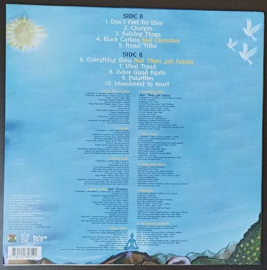 Akae Beka – Polarities (LP, I Grade Records, 2021) Back Cover