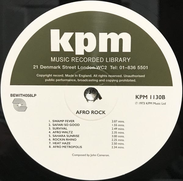 Alan Parker John Cameron – Afro Rock (LP, 180g, Be With Records, 2019) Image 4