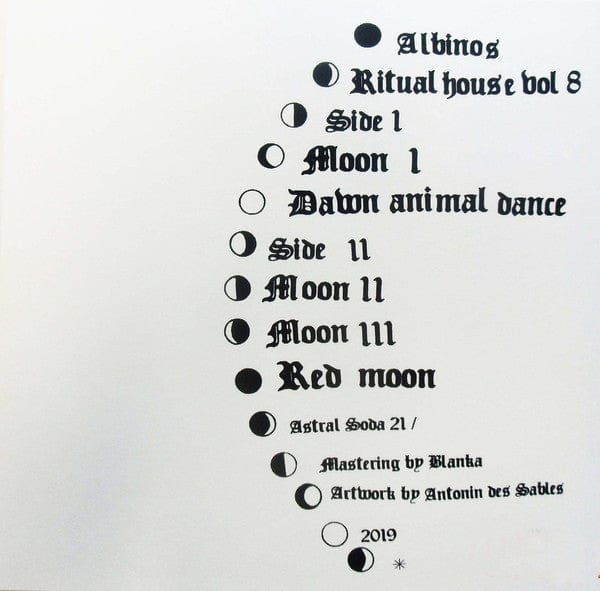 Albinos – Ritual House Vol 7 (12", Astral Soda, 2019) Back Cover