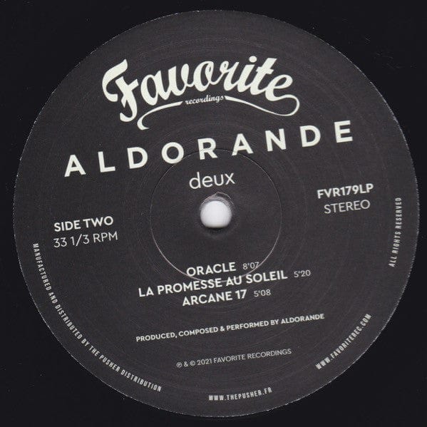 Aldorande – deux (LP, Favorite Recordings, 2021) Image 4