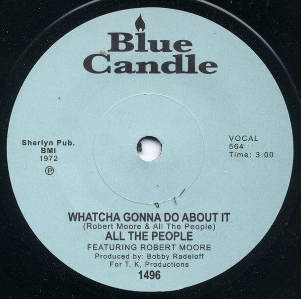 All The People Robert Moore – Cramp Your Style / Whatcha Gonna Do About It (7", Blue Candle, 2018) Back Cover