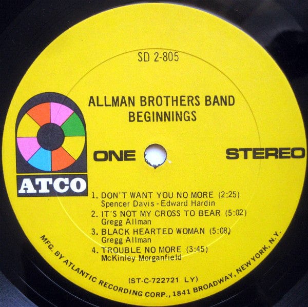 Allman Brothers Band* - Beginnings on ATCO Records at Further Records