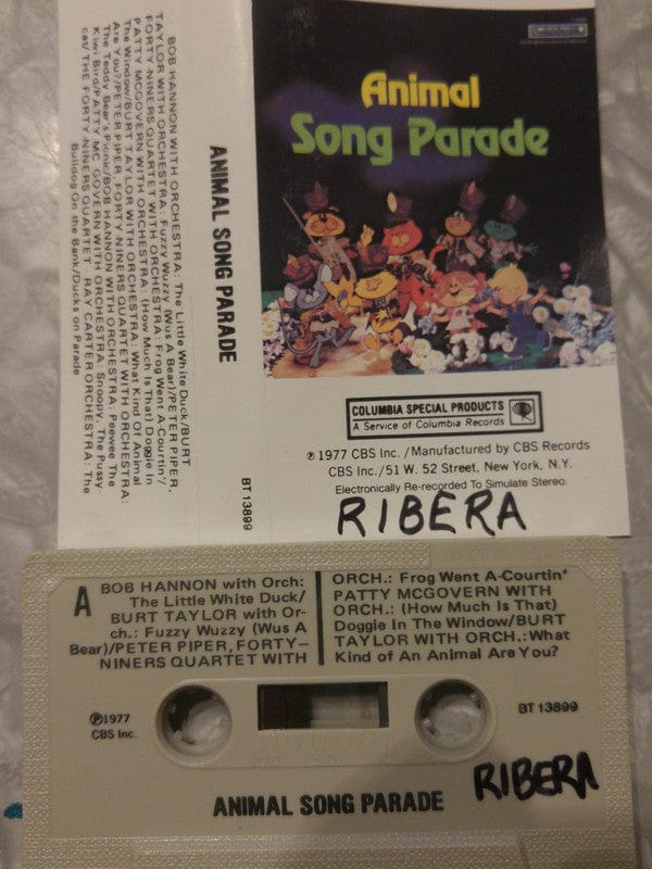 Animal Song Parade – Animal Song Parade (Cassette, Columbia Special Products, 1977) Front Cover