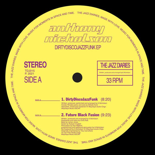 Anthony Nicholson - DirtyDiscoJazzFunk EP (12", EP, Ltd) on The Jazz Diaries at Further Records