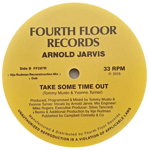Arnold Jarvis - Take Some Time Out (12", RE) Fourth Floor Records