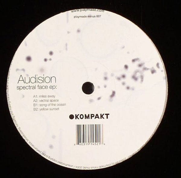 Audision – Spectral Face EP (12", Playmade, 2005) Back Cover