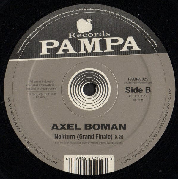 Axel Boman - 1979 (12") on Pampa Records at Further Records