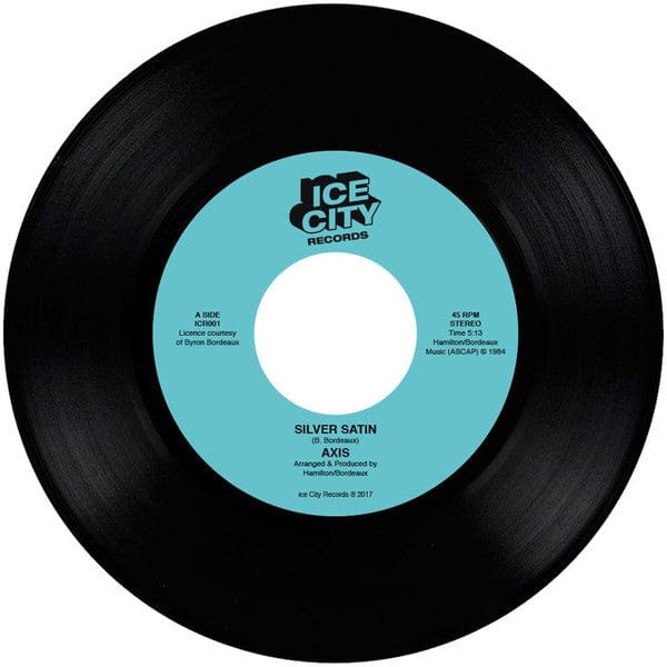 Axis – Silver Satin / Runaway Love (7", Ice City Records, 2017) Image 3