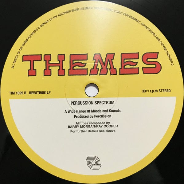 Barry Morgan Ray Cooper – Percussion Spectrum (LP, Be With Records, 2021) Image 4