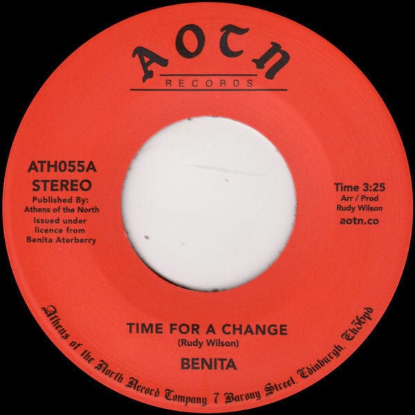 Benita – Time For A Change (7", Athens Of The North, 2017) Front Cover