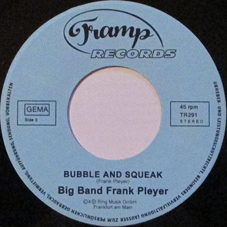 Big Band Frank Pleyer – Sally / Bubble And Squeak (7", Tramp Records, 2021) Back Cover