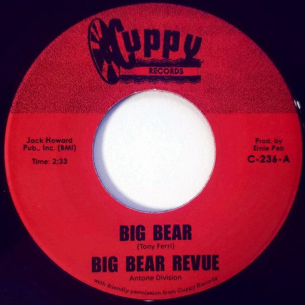 Big Bear Revue – Big Bear (7", Tramp Records, 2017) Back Cover