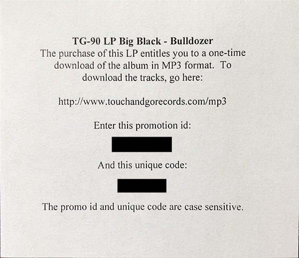 Big Black – Bulldozer (12", Touch And Go, 2013) Image 8