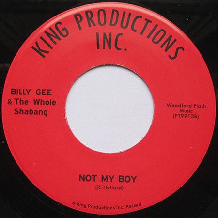 Billy Gee & The Whole Shabang – I'll Stop At Nothing (7", Perfect.Toy Records, 2022) Back Cover