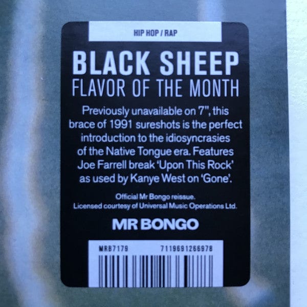Black Sheep - Flavor Of The Month (7") Mr Bongo Vinyl 7119691266978