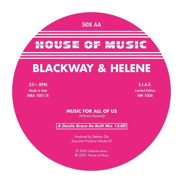 Blackway Helene – Music For Us (12", House Of Music, 2020) Image 3