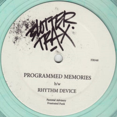 Blotter Trax – Programmed Memories / Rhythm Device (12", Clear, Frustrated Funk, 2019) Front Cover