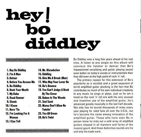 Bo Diddley - Hey! Bo Diddley / Bo Diddley (CD) BGO Records CD 5017261202871