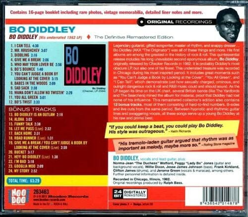 Bo Diddley – His Underrated 1962 LP (CD, Hoodoo Records, 2013) Back Cover
