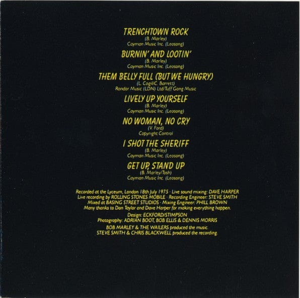 Bob Marley And The Wailers* - Live! (CD) Tuff Gong,Tuff Gong,Island Records,Island Records CD 042284620321