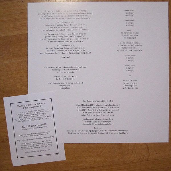 Bon Iver - Blood Bank on Jagjaguwar at Further Records