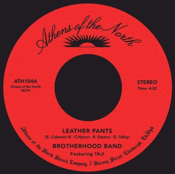 Brotherhood Band – Leather Pants / Nicci's Theme (7", Athens Of The North, 2022) Front Cover