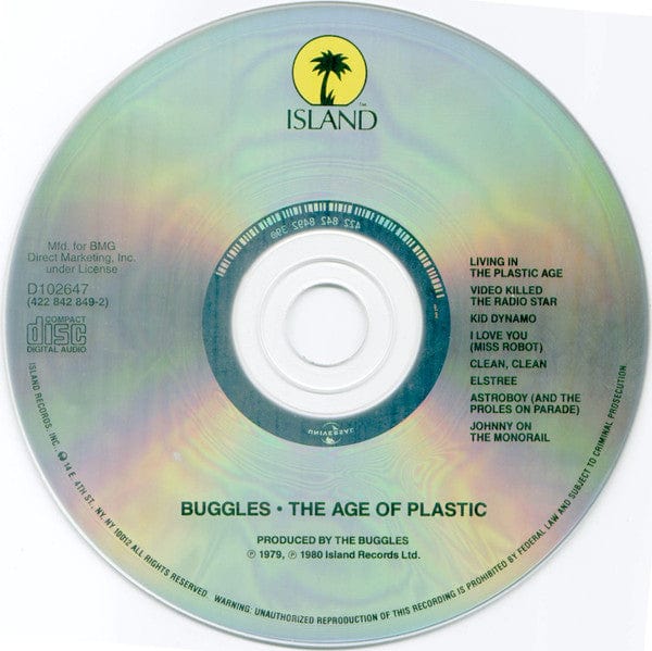 Buggles – The Age Of Plastic (CD, Island Records, 1994) Image 3