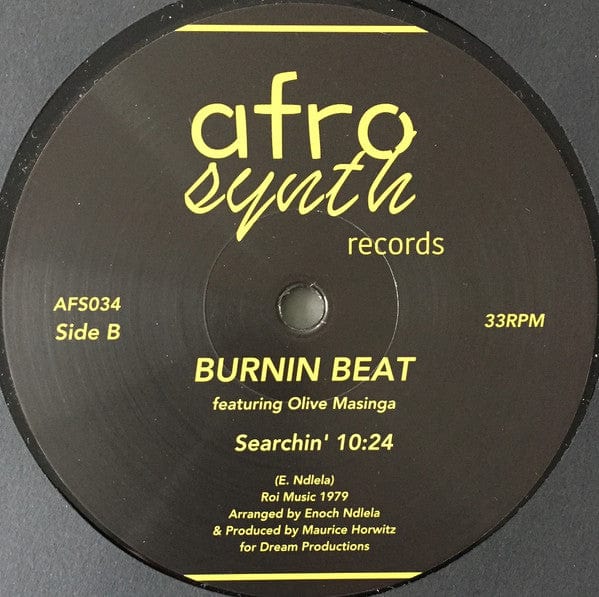 Burnin Beat Olive Masinga – It's Hot (12", Afrosynth Records, 2017) Image 4