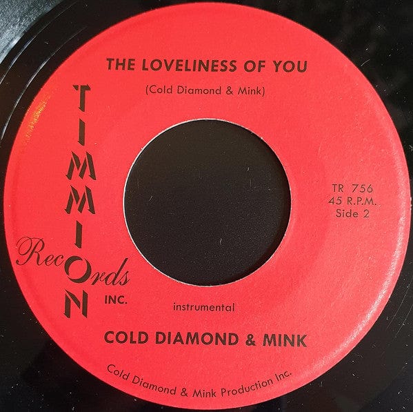 Carlton Jumel Smith Cold Diamond & Mink – The Loveliness Of You (7", Timmion Records, 2022) Back Cover