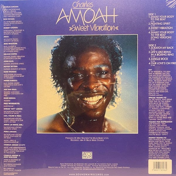 Charles Amoah – Sweet Vibration (LP, Soundway, 2022) Back Cover