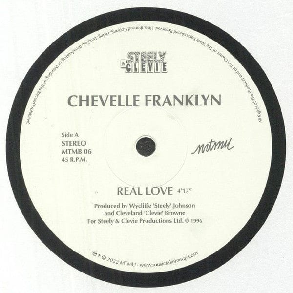 Chevelle Franklyn Pam Hall – Real Love / Never Stop (12", MTMU, 2022) Front Cover