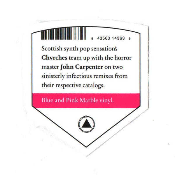 Chvrches John Carpenter – Good Girls (John Carpenter Remix) b/w Turning The Bones (CHVRCHES Remix) (7", Blue And Pink Marble, Sacred Bones Records, 2021) Image 5