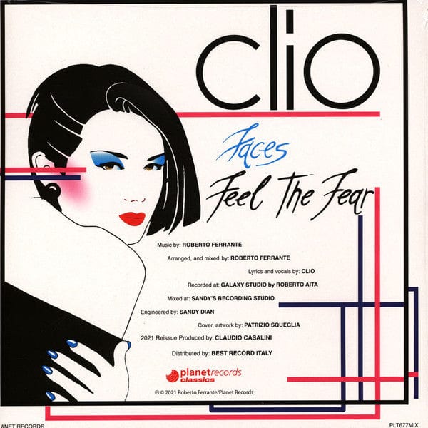 Clio – Faces (12", Planet Records, 2021) Back Cover