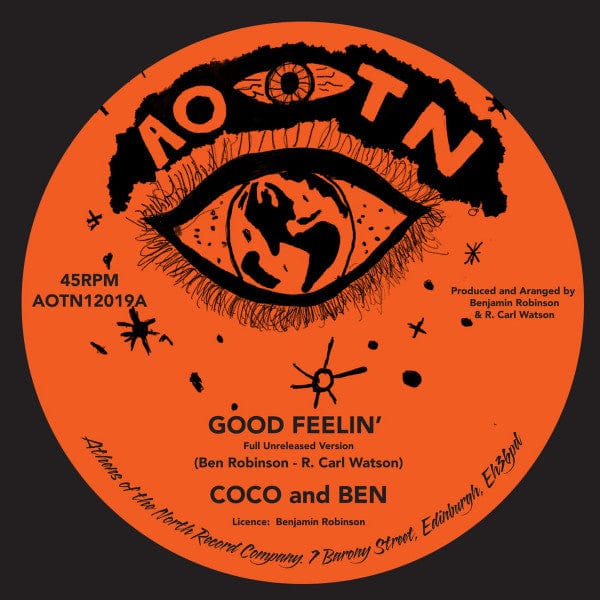 Coco And Ben – Good Feelin' (12", Athens Of The North, 2023) Front Cover