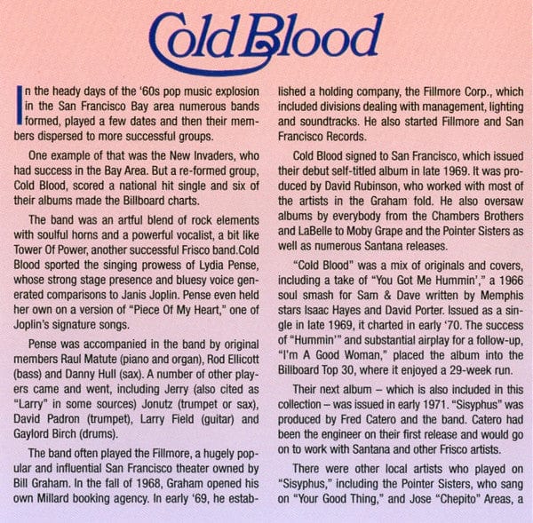 Cold Blood – Cold Blood / Sisyphus (CD, Collectables) Image 5