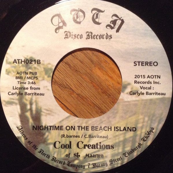 Cool Creations Of St. Maarten – Wish Upon Love (7", Athens Of The North, 2015) Back Cover