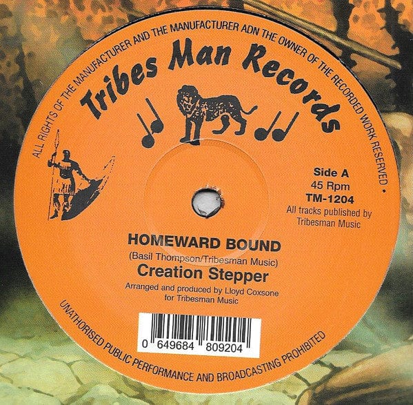 Creation Stepper – Homeward Bound (12", Tribes Man Records, 2019) Front Cover