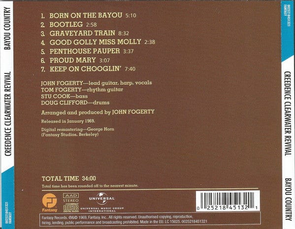Creedence Clearwater Revival - Bayou Country (CD) Fantasy CD 025218451321