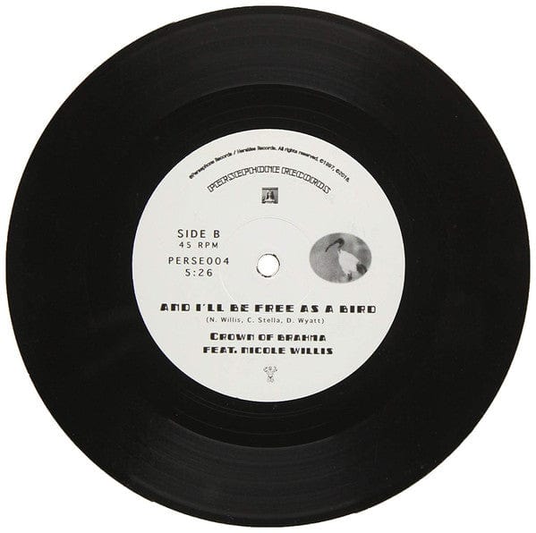 Crown Of Brahma Nicole Willis – An Angel On My Shoulder / And I'll Be Free As A Bird (7", Persephone Records, 2018) Back Cover